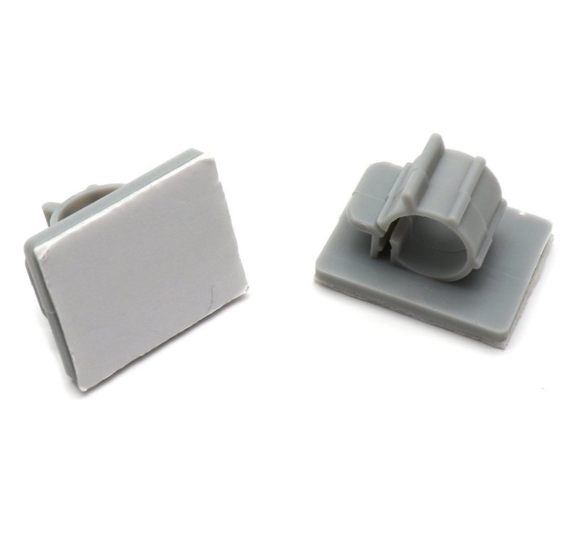 Xiaoyztan 50 Pcs Adjustable Cable Clips Self Adhesive Backed Nylon Wire Holder (Grey) - Image 3